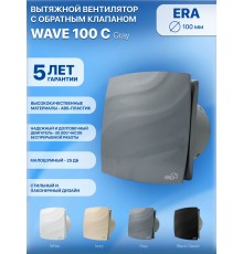 Вентилятор накладной WAVE 100C Gray
