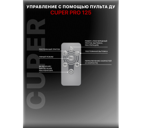 Рекуператор CUPER PRO D125 DICITI
