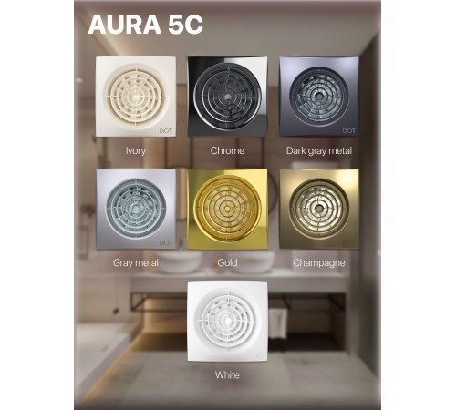 Вентилятор вытяжной AURA 5C,с обратным клапаном D 125