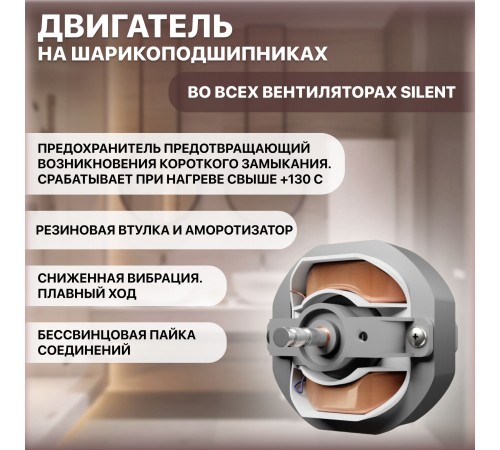 Вентилятор вытяжной SILENT 4C,с обратным клапаном